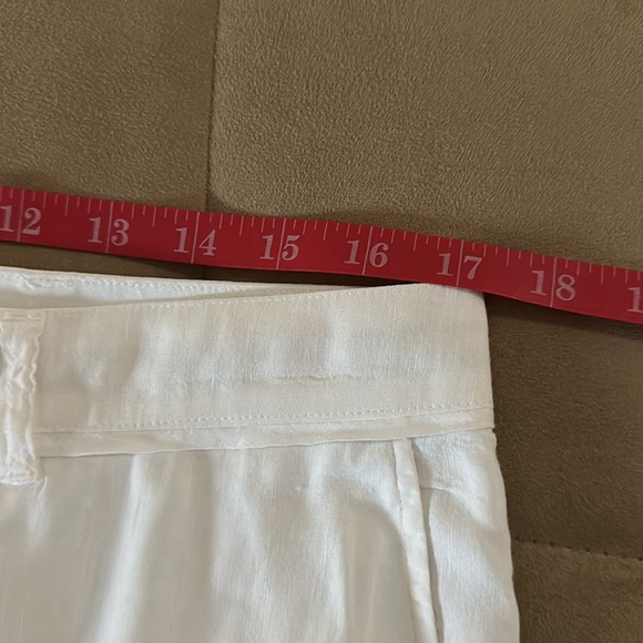 Unlined white linen tapered women’s pants Italy - Picture 11 of 13